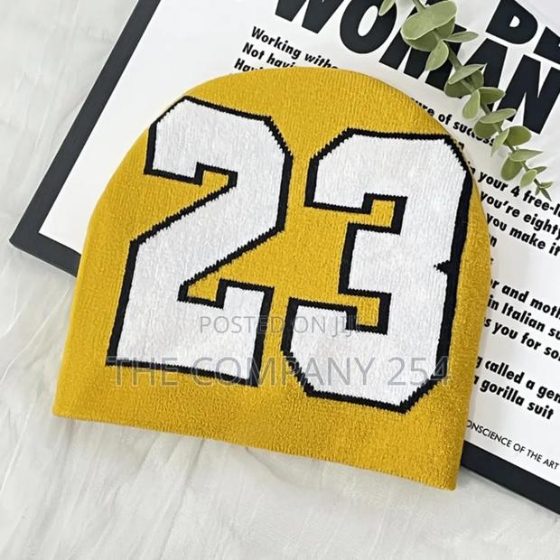 23 Number Pattern Casual Versatile Knitted Winter Beanie Hat - thumbnail 5