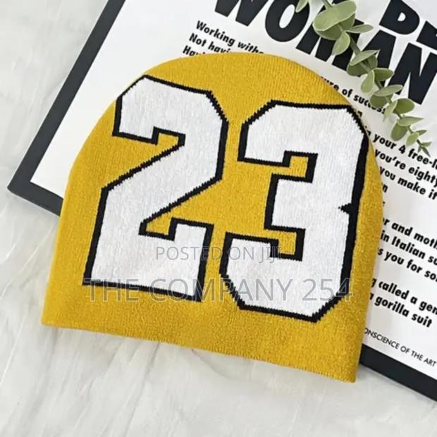 23 Number Pattern Casual Versatile Knitted Winter Beanie Hat - thumbnail 10