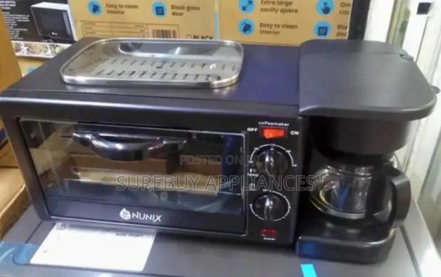 Nunix 3 in 1 Breakfast Maker; Toaster,Oven, Coffee Maker - main view
