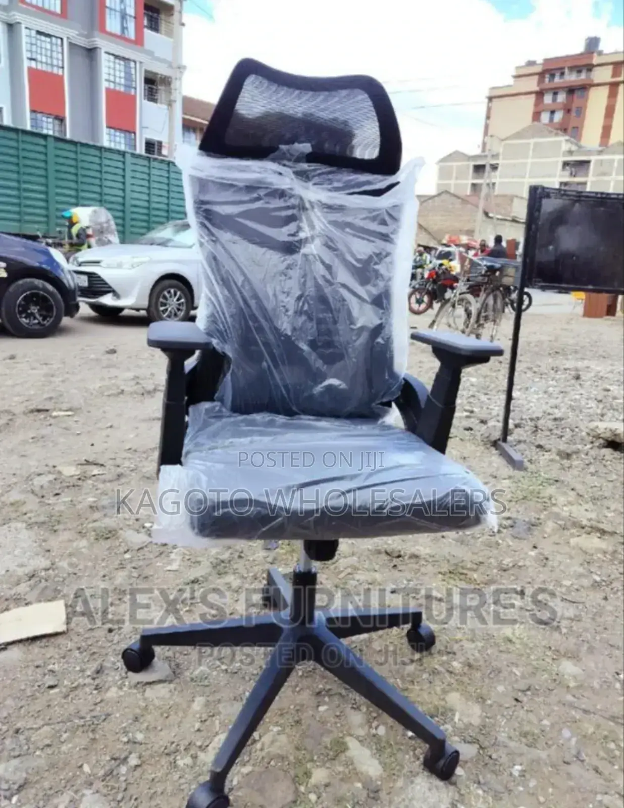 Restocked Office Chair. Adjustable With Head Rest