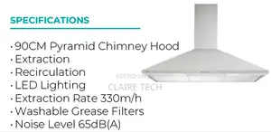 *Hisense Cooker Hood Pyramid Chimney 60cmx90cm