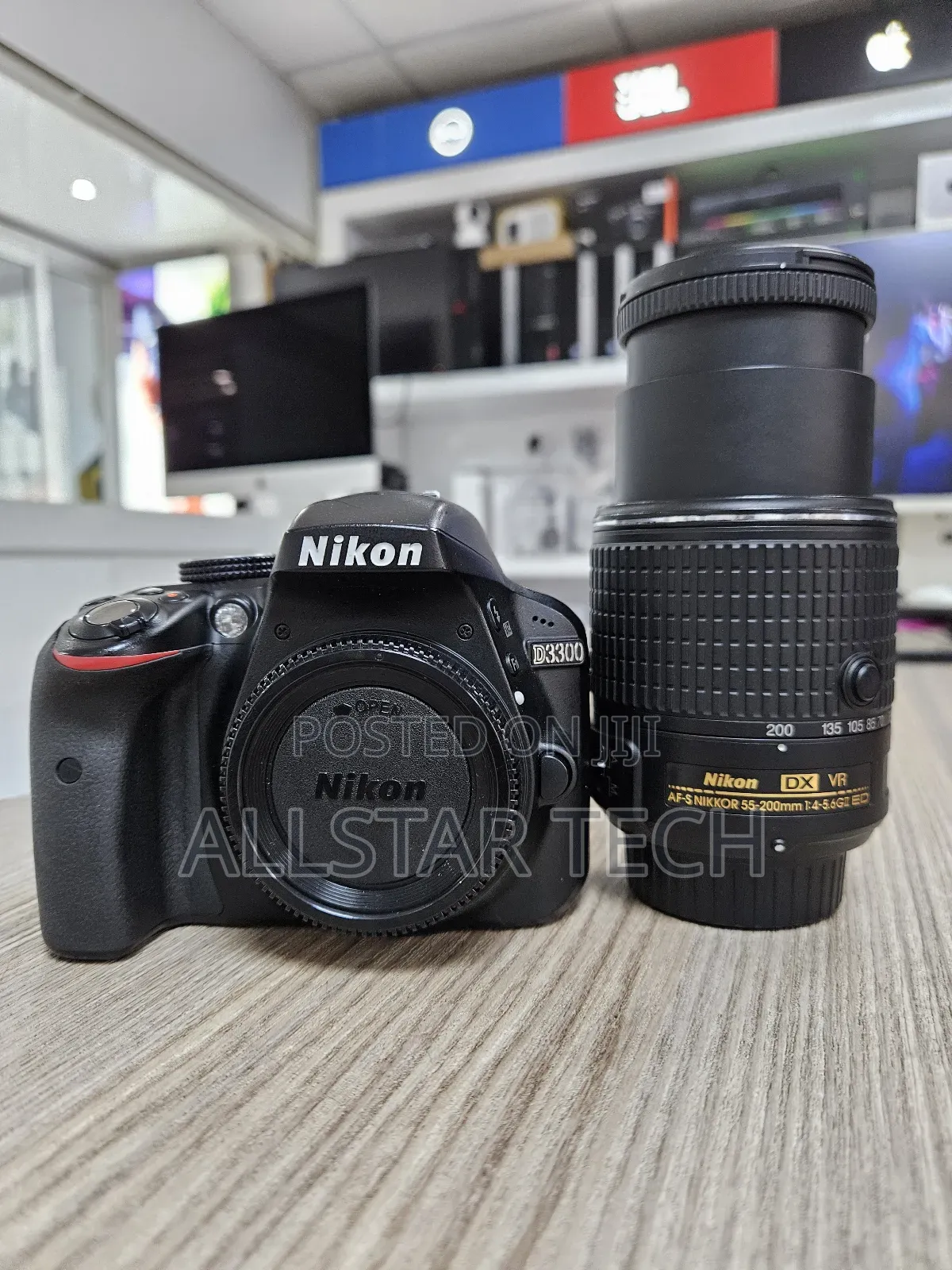 Nikon D3300 Dslr Camera With 55-200 Mm Lens (Black)
