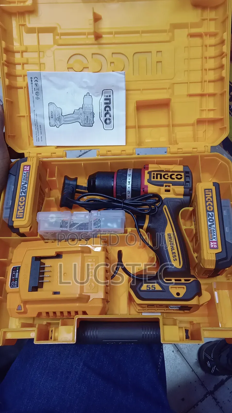 Ingco 20v Max Lithium-ion Brushless Cordless