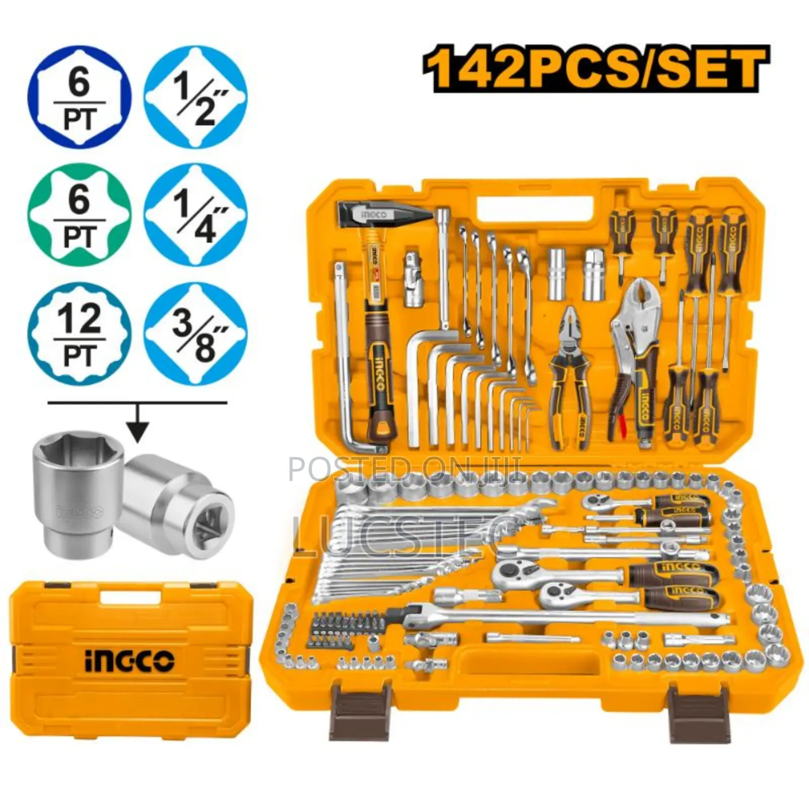 Ingco 142-piece Combination Tool Set