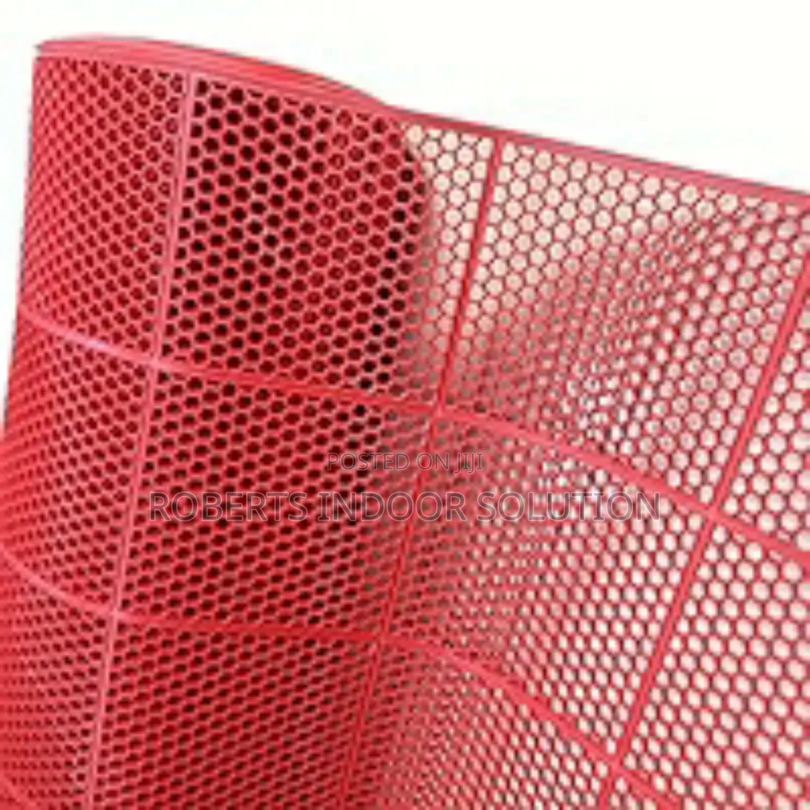  Easy-Clean Red PVC Mat ,Slip-Free Grip for Safety