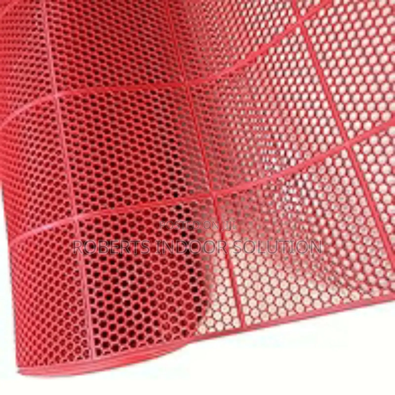  Easy-Clean Red PVC Mat ,Slip-Free Grip for Safety
