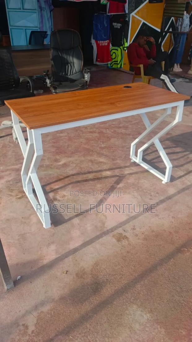 Brown Metallic Office Desk - main view