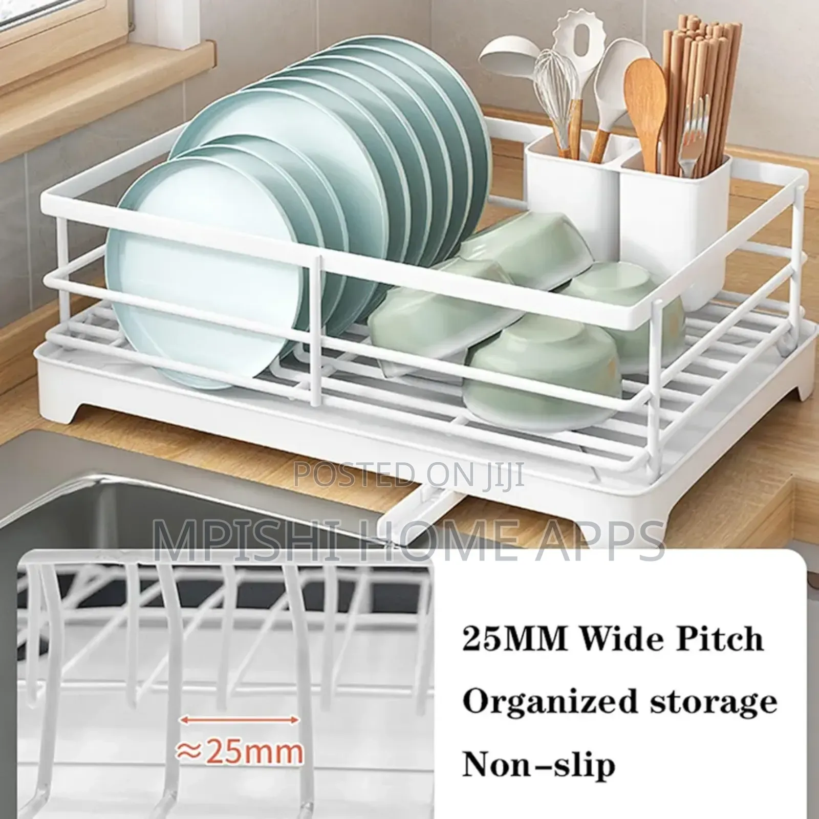 Kitchen Rack Dish Drainer
(Black or White)