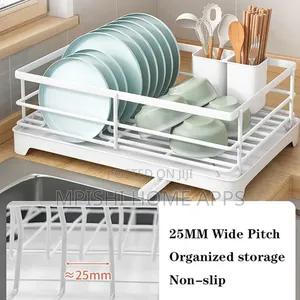 Kitchen Rack Dish Drainer
(Black or White)