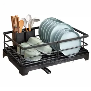 Kitchen Rack Dish Drainer
(Black or White)