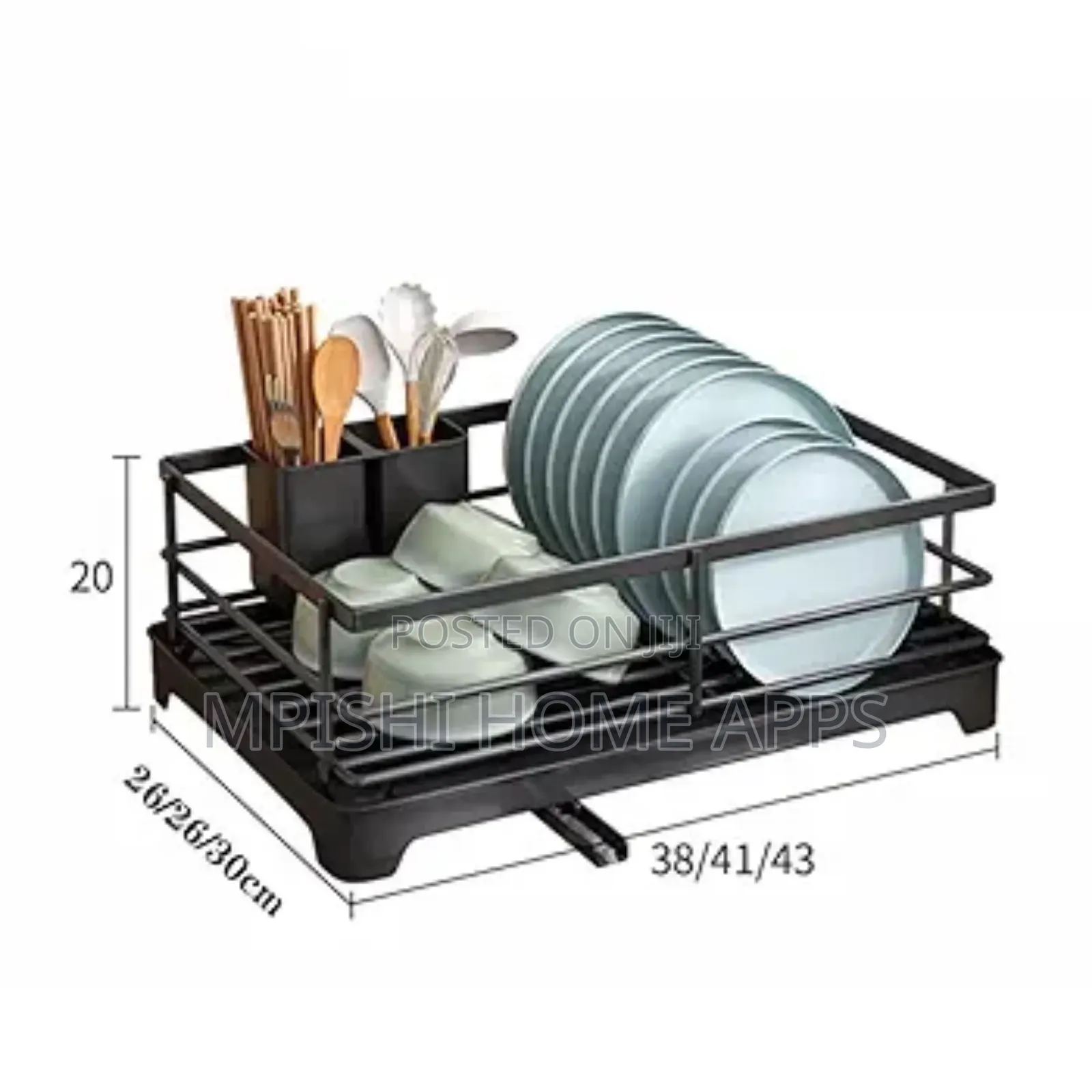 Kitchen Rack Dish Drainer
(Black or White)