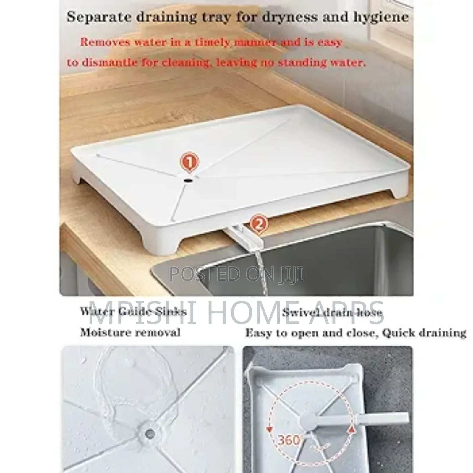 Kitchen Rack Dish Drainer
(Black or White)