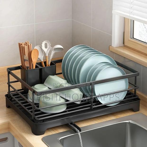 Kitchen Rack Dish Drainer
(Black or White) - thumbnail 6