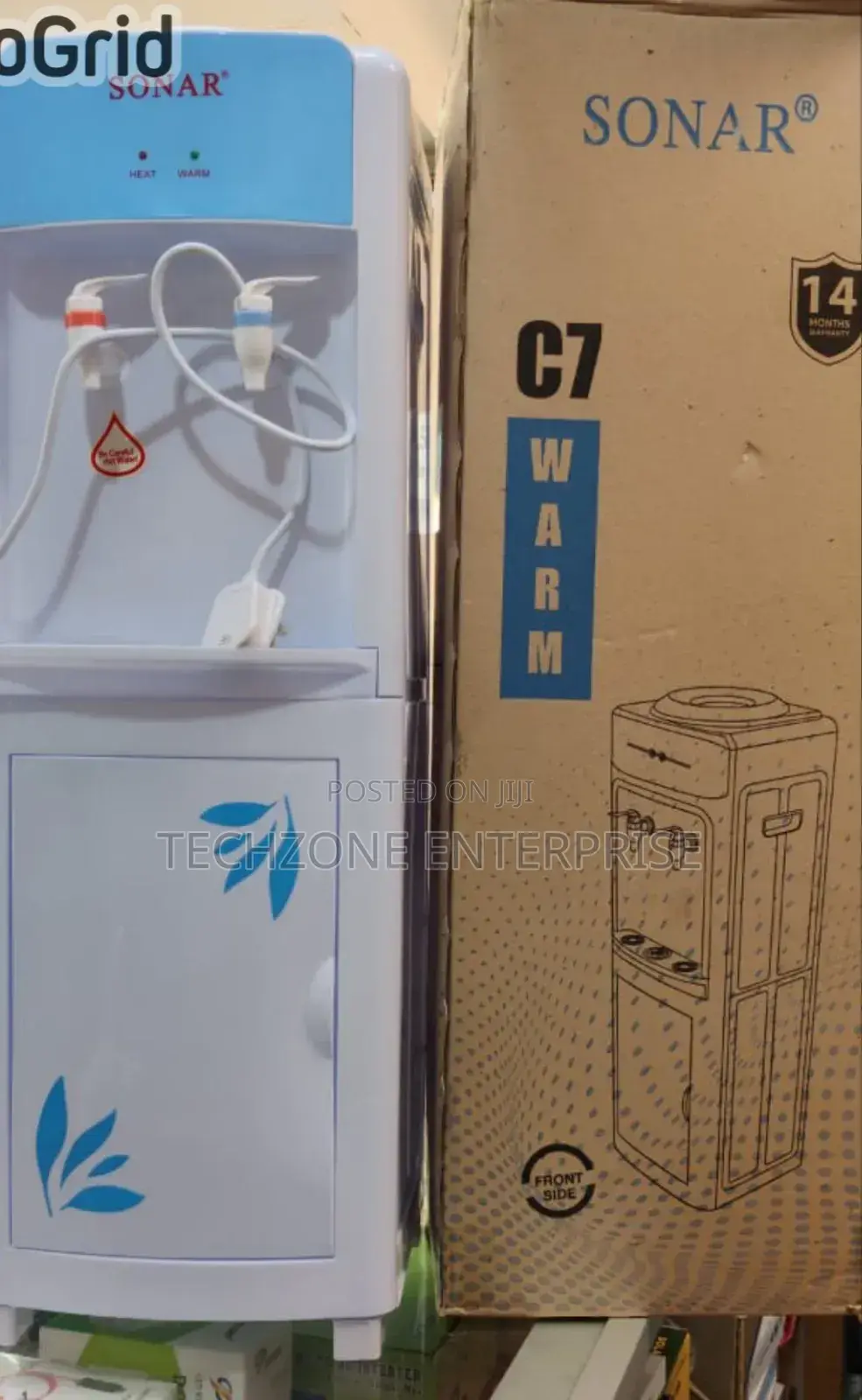 White Sonar C7 Hot and Normal Free Standing Dispenser 
