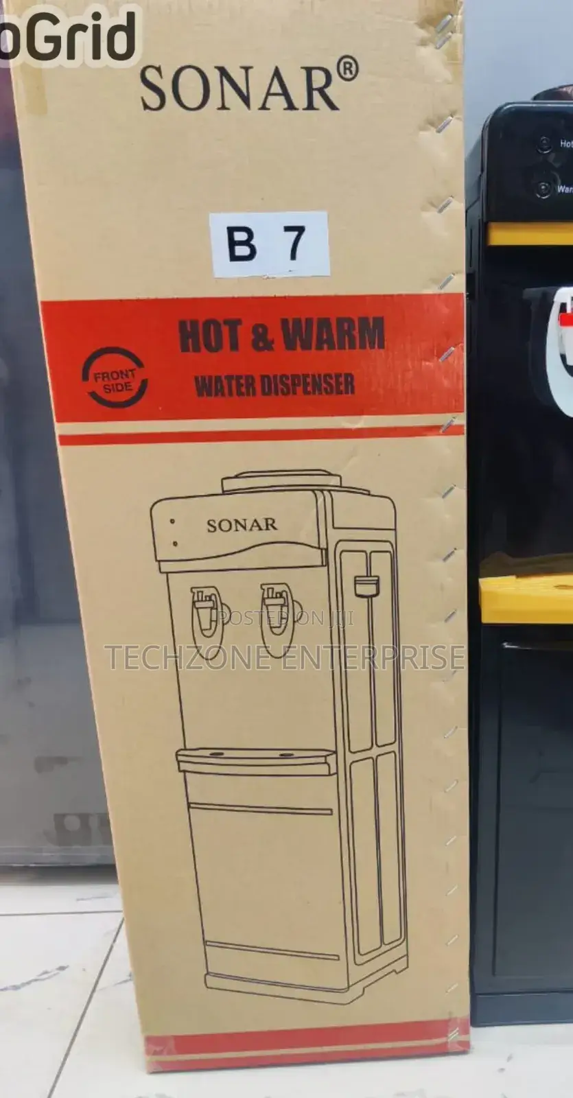 Black Sonar B7 Hot and Normal Free Standing Water Dispenser,