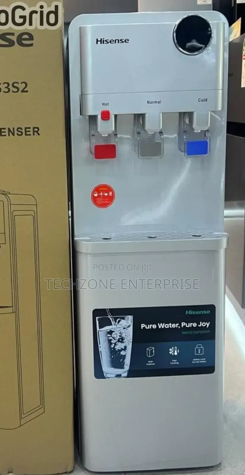Hisense Silver Water Dispenser 3 Taps Child's Lock