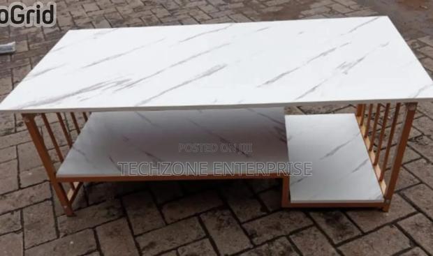 Coffee Table - Luxury White Marble Effect Coffee Table