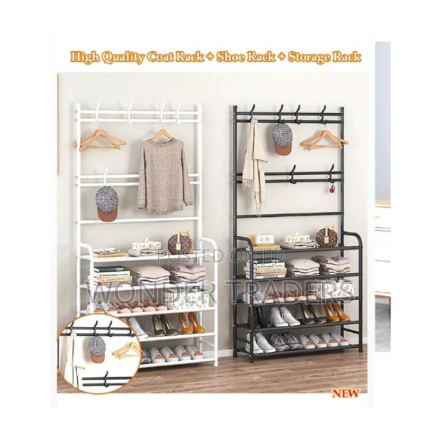 Metallic 5 Layer Shoe Rack Organizer 60cmx26cmx170cm