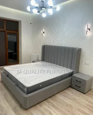Gray Beds With Side Tables