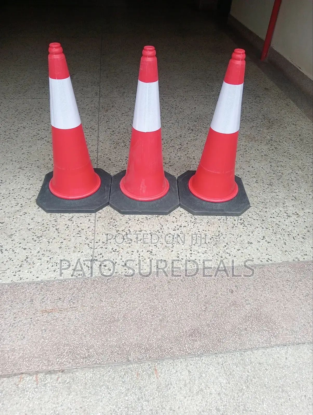 Reflective Traffic Cone Red/White