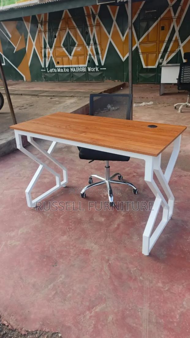 Secretarial Mesh Office Chair and Metallic Study Table