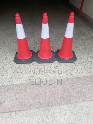 Red/White Reflective Traffic Cone - main view