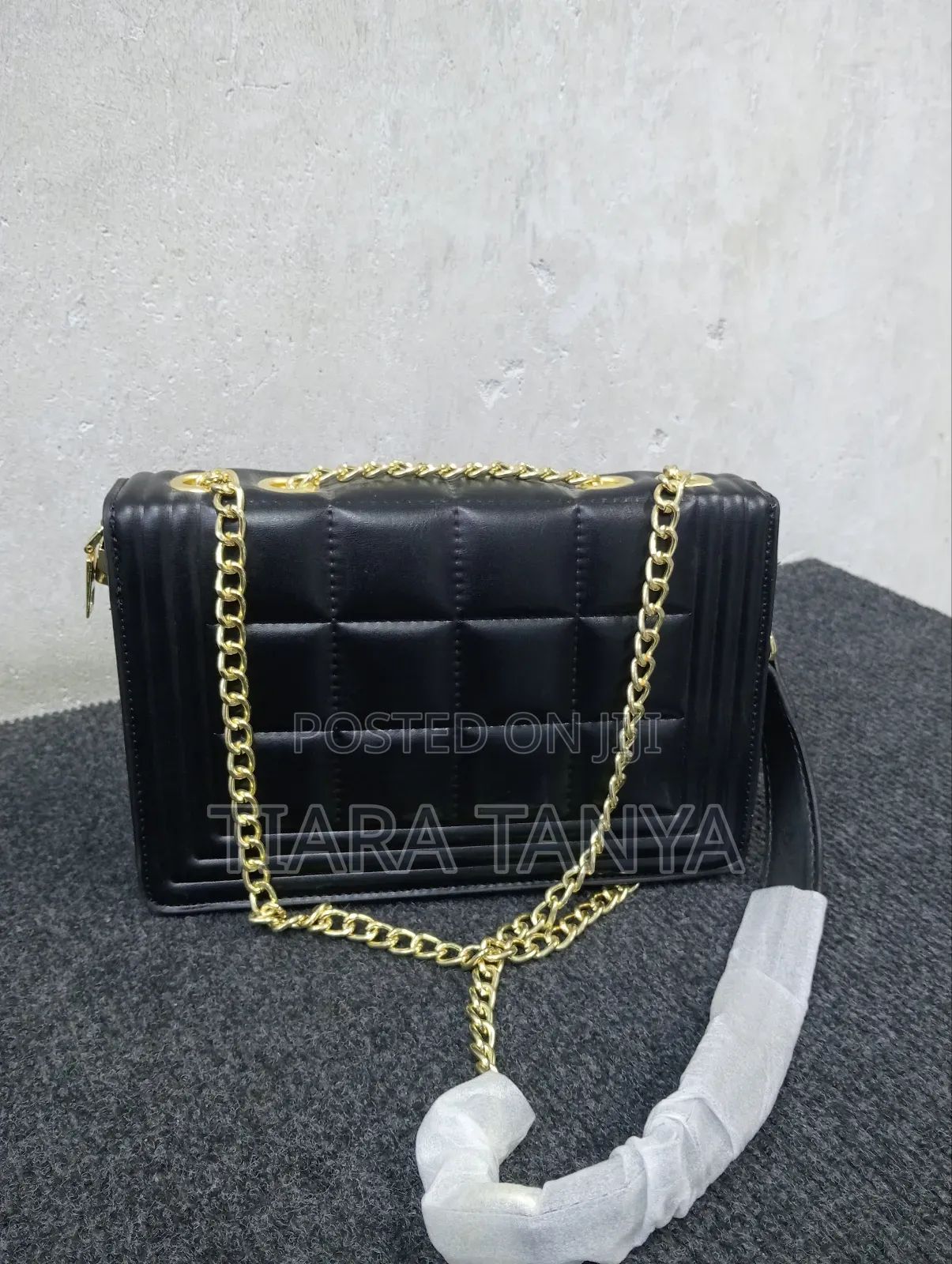 Black Sling Leather Bag