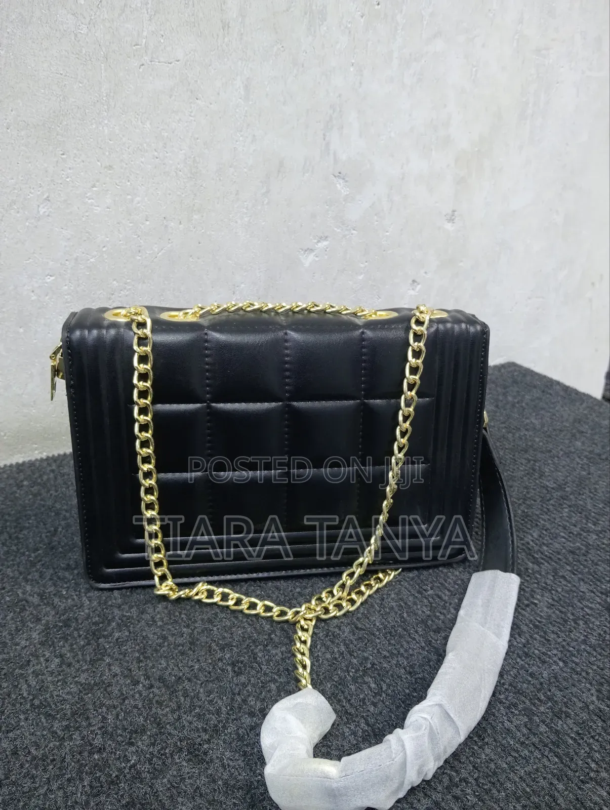 Black Sling Leather Bag