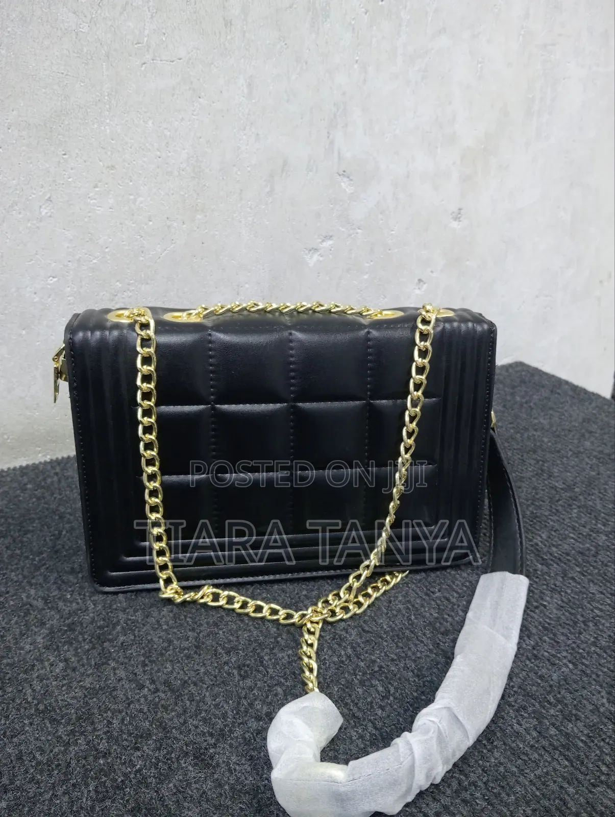 Black Sling Leather Bag