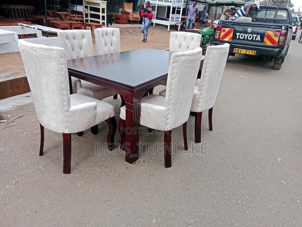 White Stunning 6 Seater Dining Set - main view