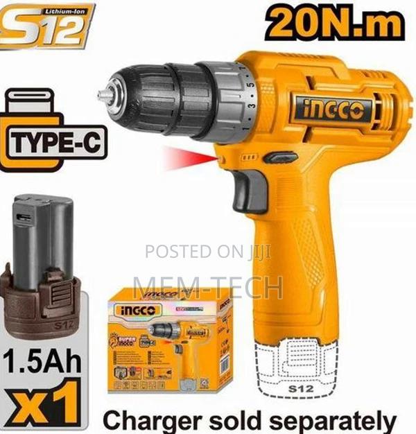 Ingco Powerful Cordless Drill 20v Cdli12428 - main view