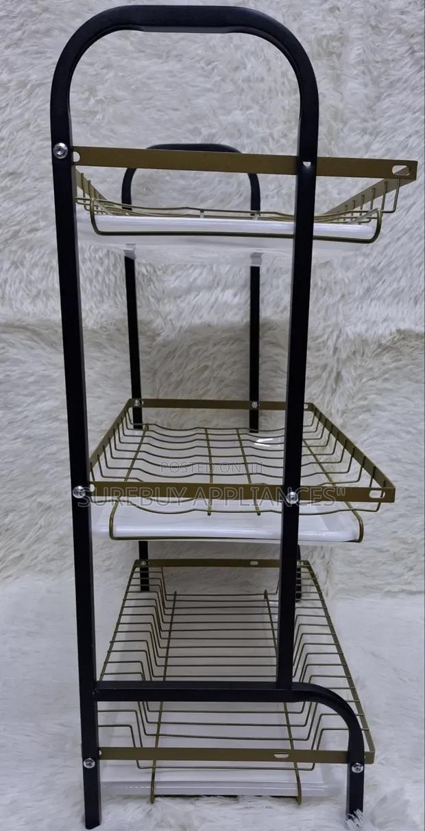 Executive Non Rust 3 Tier High Carbon Steel Dish Rack High Quality - main view
