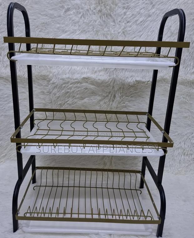 Executive 3 Tier High Quality Carbon Steel Dish Rack - main view