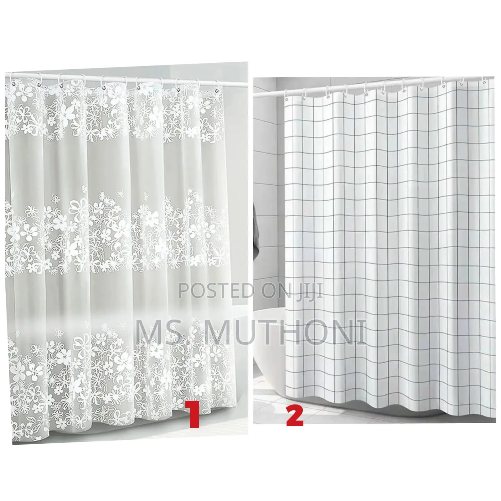 Beautiful PVC Shower Curtain 180*200cms
