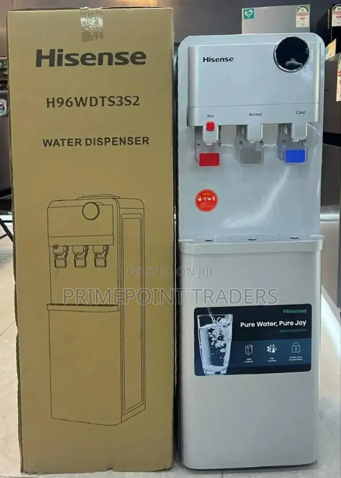 Hisense Water Dispenser 3 Tap Hot, Normal Cold/ Compressor