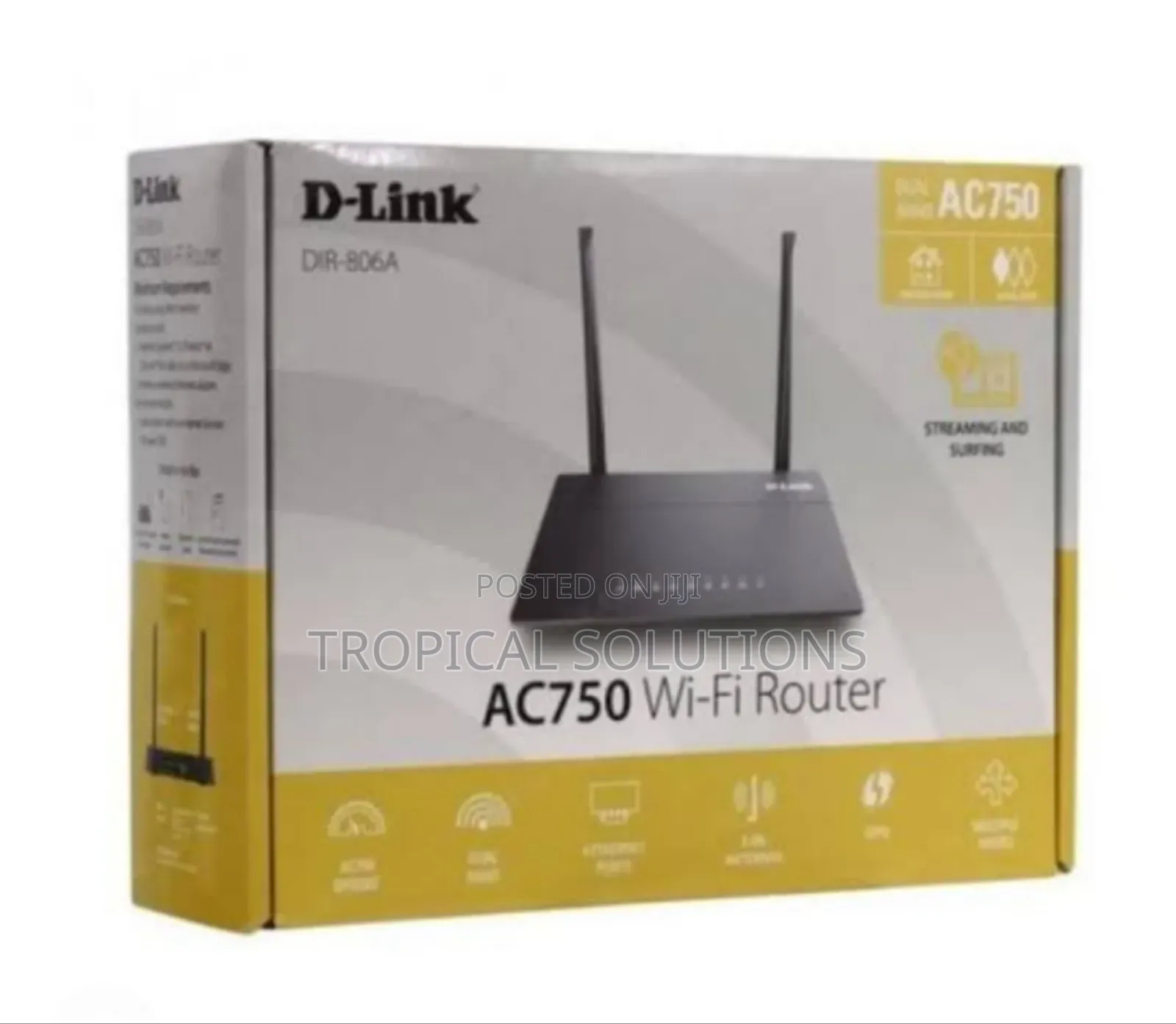 D-Link Ac750 Dual Band Wifi 5 Router Dir-806a