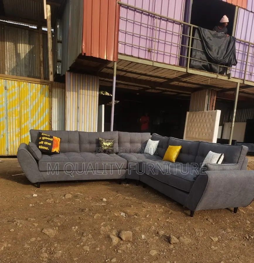 Gray 8 Seater Modern Corner Sofa