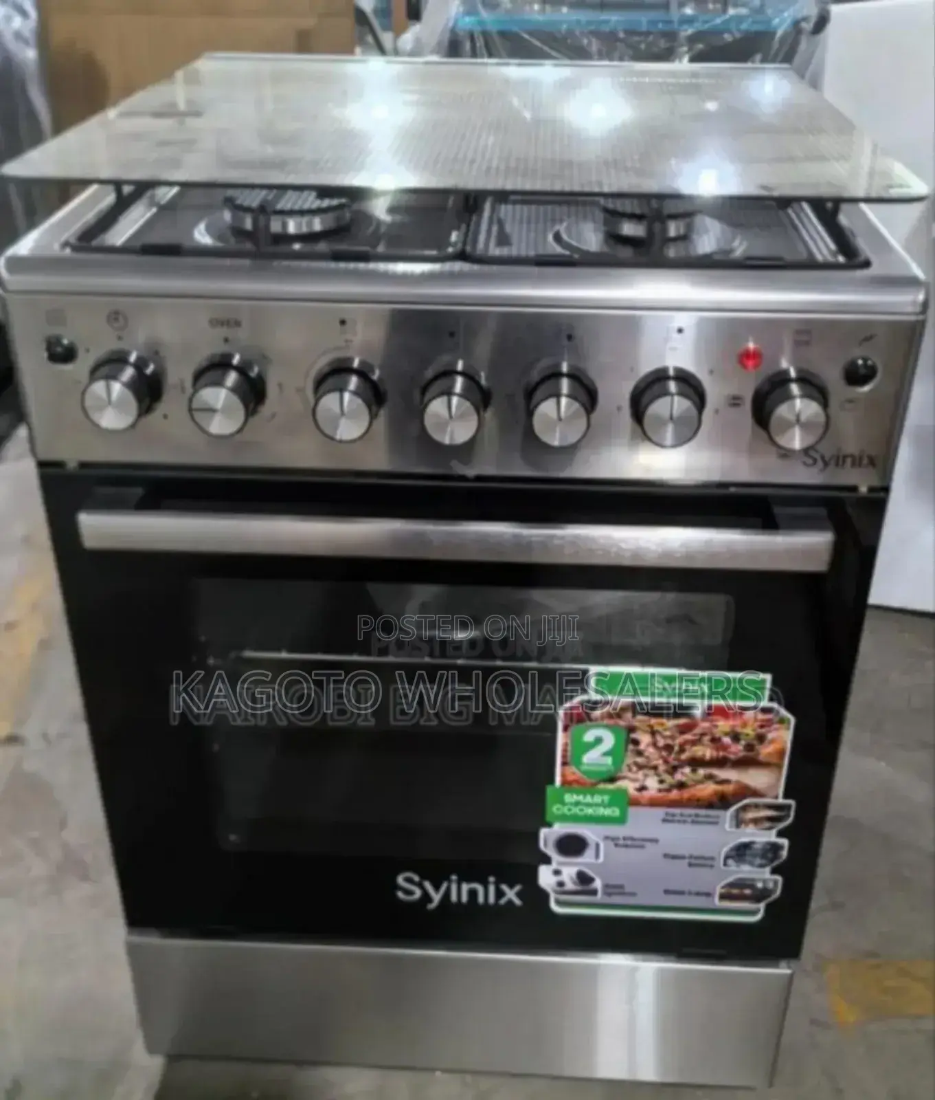 3gas 1electric Plate, Syinix 60by60 Electric Oven Cooker