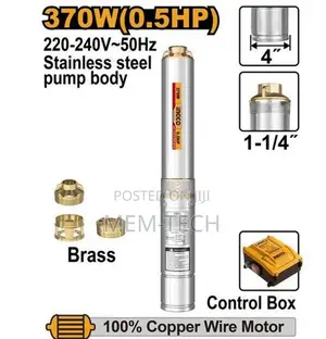 Ingco Dwp37062 4" Deep Well Pump :370w(0.5hp)Max.Head:48m