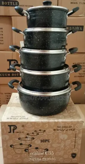 James Pot Black Cookware Set, Heavy Duty,