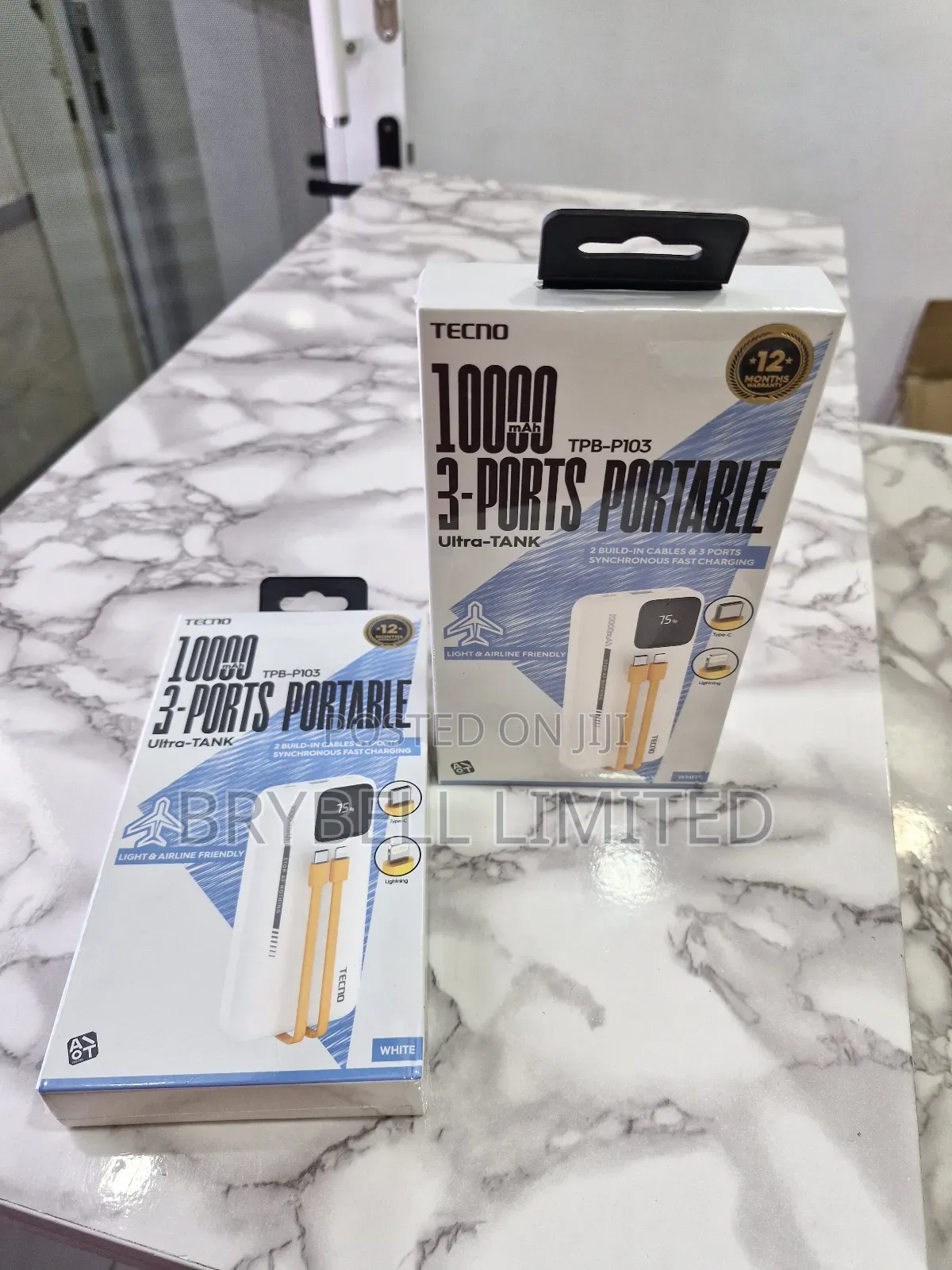 10,000 Mah 3 Ports Tecno Portable Powerbank
