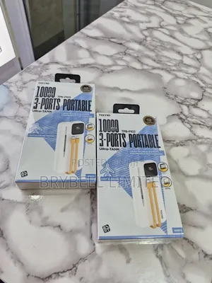 10,000 Mah 3 Ports Tecno Portable Powerbank