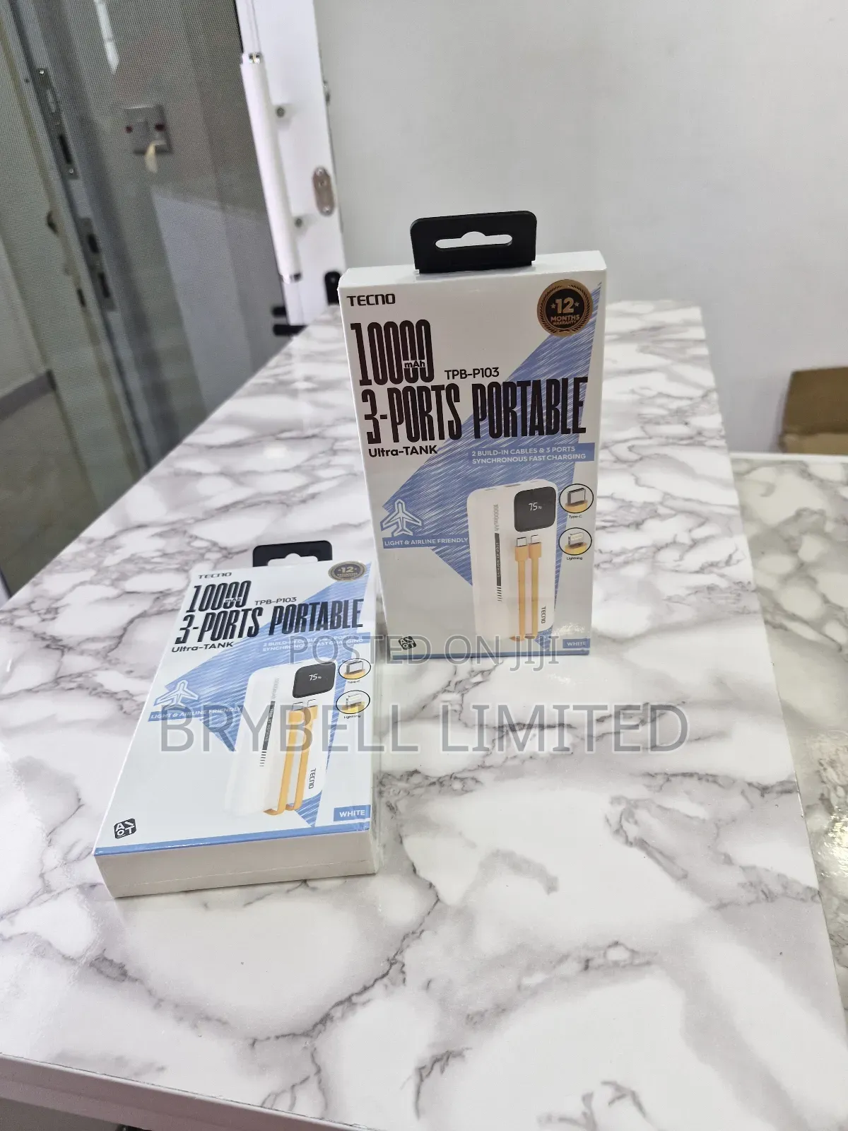 10,000 Mah 3 Ports Tecno Portable Powerbank