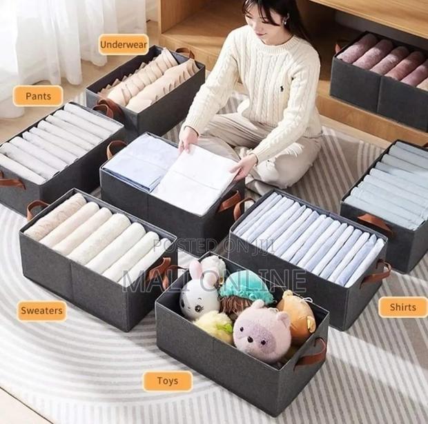 Collapsible Clothes Organizer For Closet Foldable Storagebox - thumbnail 5