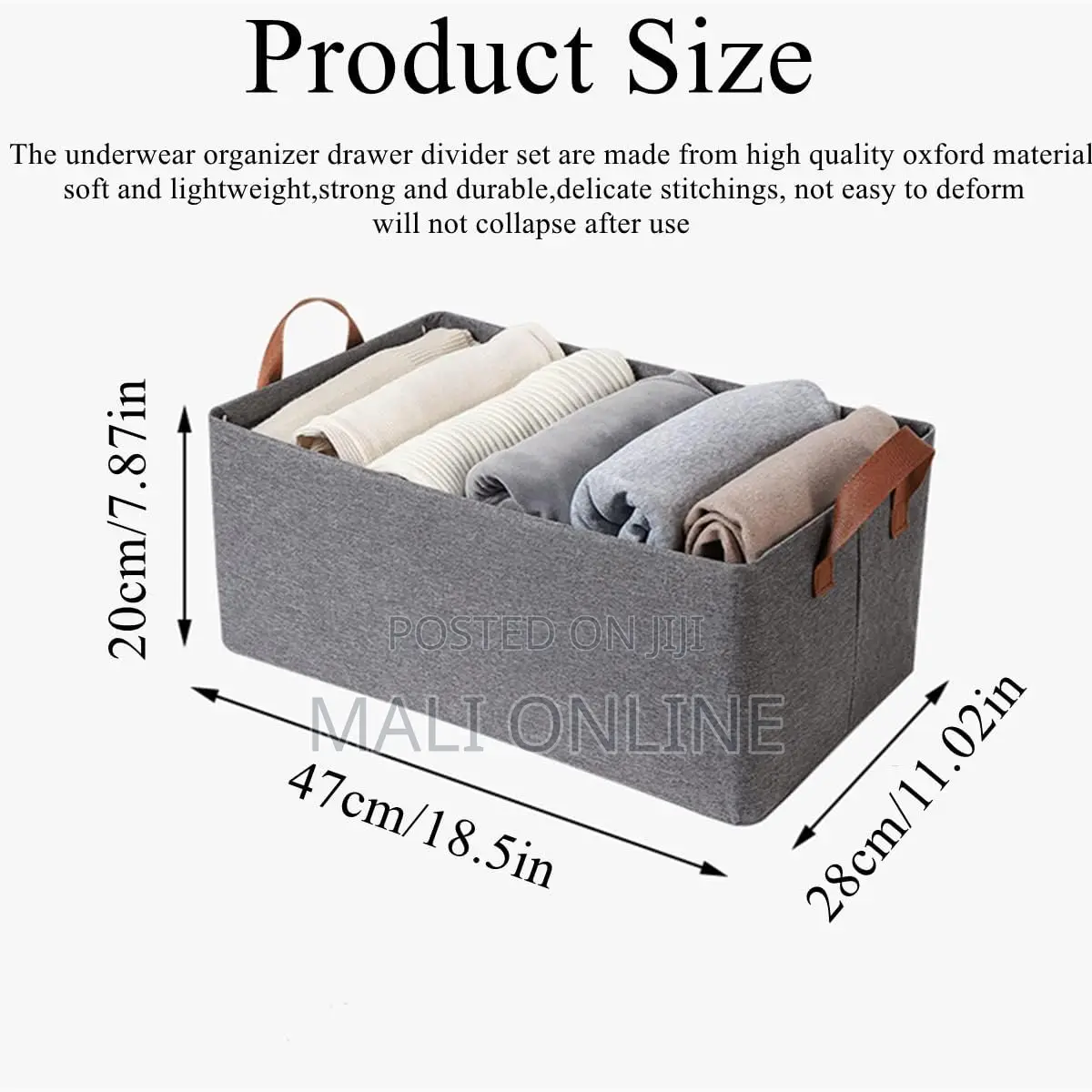 Collapsible Clothes Organizer For Closet Foldable Storagebox