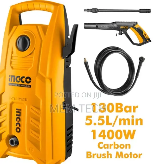 Ingco Hpwr14008 High Pressure Washer1400w 130bar (1900psi)