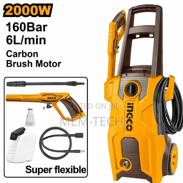 Ingco Hpwr20018 High Pressure Washer 2000w 160bar (2320psi)