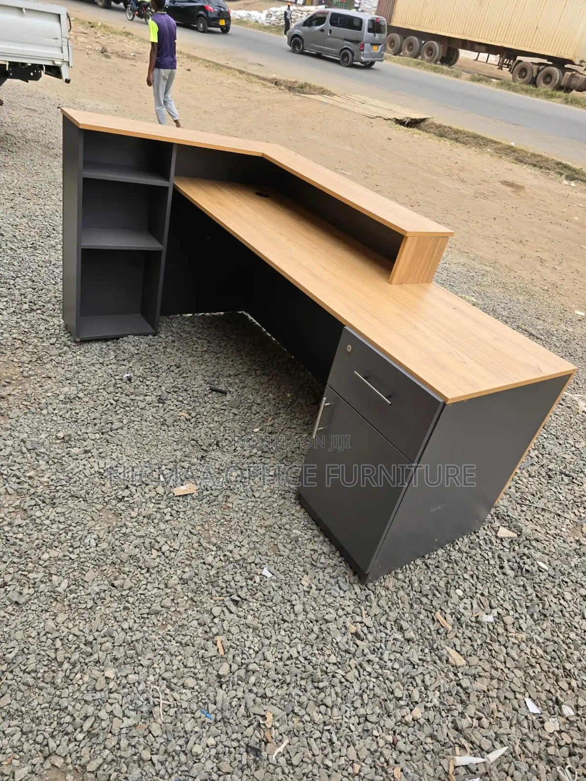 Sleek Office Reception Desk