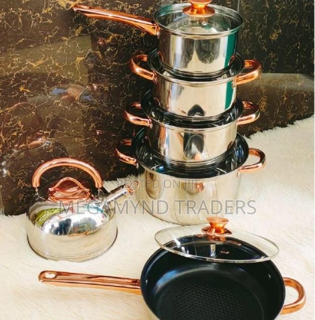 Stainless Steel Cookware Set/12pc Induction Sufuria - main view