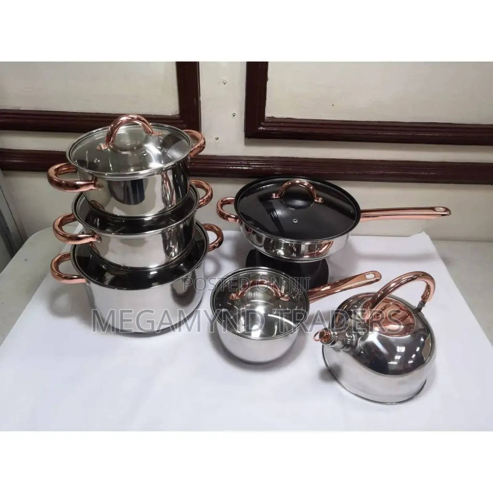 Stainless Steel Cookware Set/12pc Induction Sufuria
